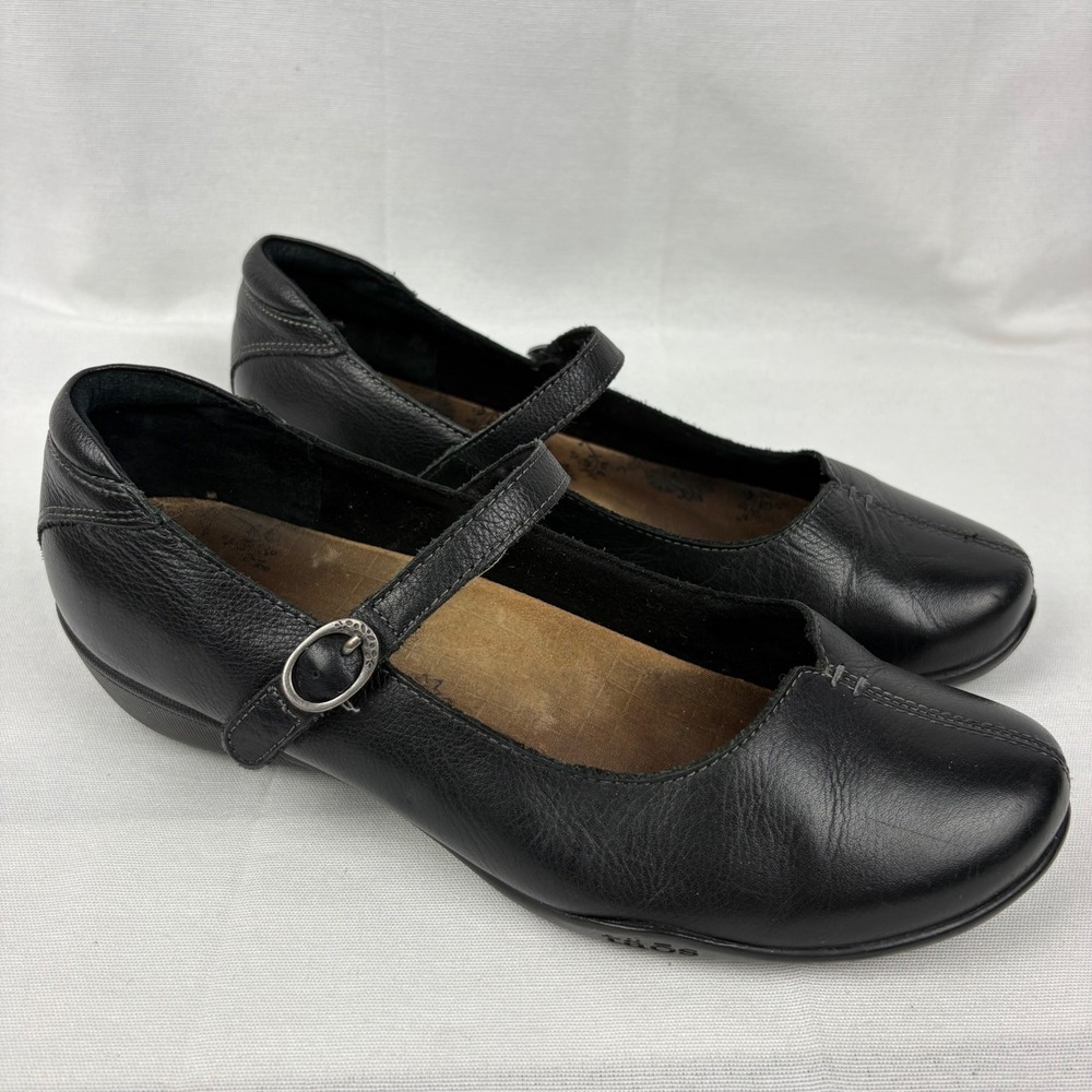 Taos Womens Mary Jane Ta Dah Shoes Size 40 EU/9 US Black Comfort Leather Casual - Picture 3 of 17